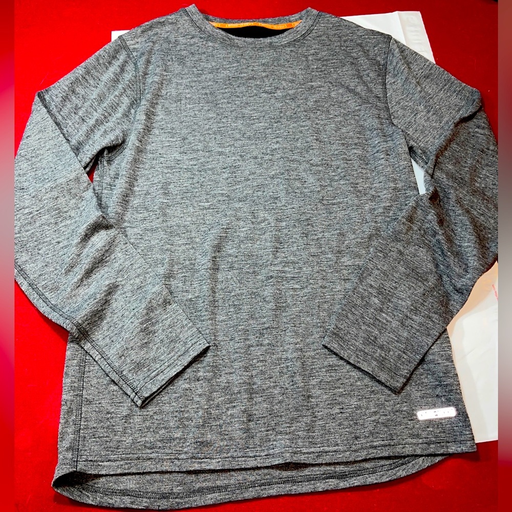Omni Wool GRAY Shirt Base Layer Polyester WOOL Blend LONG SLEEVE Pullover Men XL